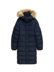 Damen Wasserabweisender Puffer Mantel / dunkelblau