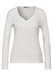 Damen Langarmshirt / Weiß