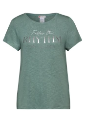 Damen T-Shirt mit Schriftzug / Grün