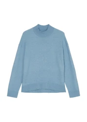 Damen Pullover Schurwolle-Mix / Blau