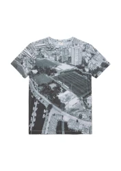 Kinder   T-Shirt mit All-over-Fotoprint / Grau