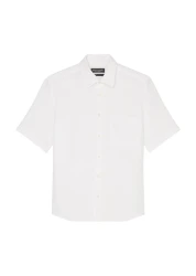 Herren Kurzarm-Hemd Regular / Weiß