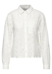 Sommer Bluse mit Stickerei / Weiß