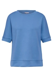 Damen T-Shirt im Silk-Look / Blau