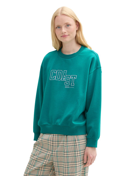 Damen College Sweatshirt mit Reißverschluss