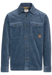 Cord Overshirt aus reiner Baumwolle / Blau