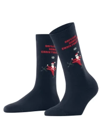 Damen Socken Skiing Santa / Blau