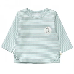 Baby Langarmshirt mit Allover-Print / Mint