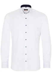 Herren Hemd Slim Fit Cover Shirt / Weiß