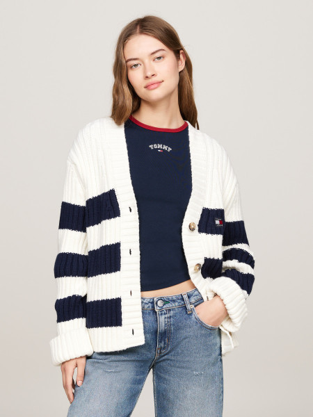 Damen Cardigan mit Streifen