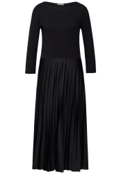 Midi-Kleid / Schwarz