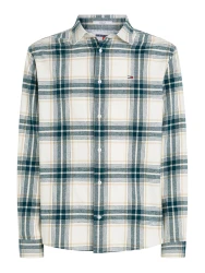 Herren Flanell-Overshirt / Weiß