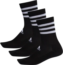 adidas 3-Streifen Cushioned Crew Socken, 3 Paar / Schwarz