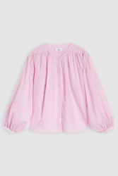 Damen Bluse aus Baumwoll-Voile / Rosa