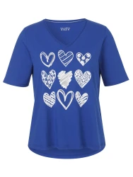 Curvy T-Shirt / Blau