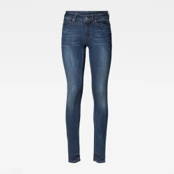 Damen Jeans Midge Zip Skinny / Dunkelblau