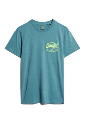Herren T-Shirt Neon / blau