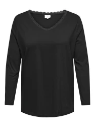 Curvy Shirt CARBONNIE / Schwarz