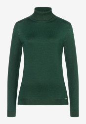 Damen Basic Rollkragenshirt / Grün