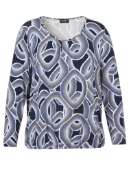 Curvy Langarmshirt / Blau