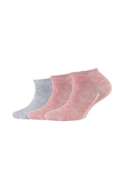 Kinder Sneaker-Socken aus Bio-Baumwolle 3P / Rosa