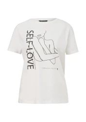 Damen T-Shirt / Weiß, Schwarz