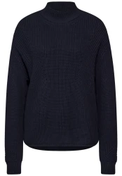 Damen Pullover mit Details / dunkelblau