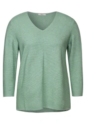 Damen Pullover mit V-Ausschnitt / Grün