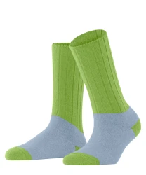 Damen Socken Colorblock-Design / Grün