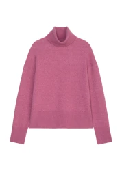 Damen Rollkragenpullover Loose / pink