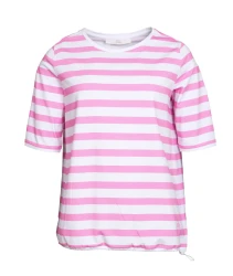 Damen Ringel T-Shirt / Rosa