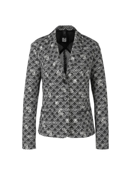 Blazer in Scuba-Jersey mit Print