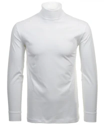 Herren Rollkragen-Shirt / Weiß
