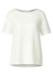 Damen T-Shirt im Strick Look / Weiß