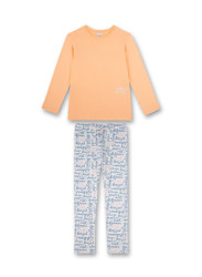 Kinder Schlafanzug lang / Orange
