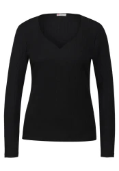 Damen Langarmshirt / Schwarz