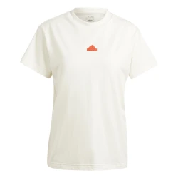 Damen T-Shirt Embroidered / Creme