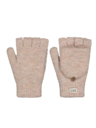 Fingerlose Damen-Fäustlinge / Beige