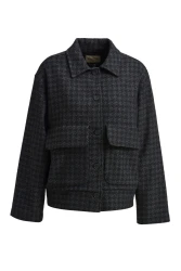 Damen Tweed Jacket / Schwarz