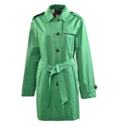 Kurzer Damen Trenchcoat / Grün