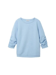 Strukturiertes DamenSweatshirt / Hellblau