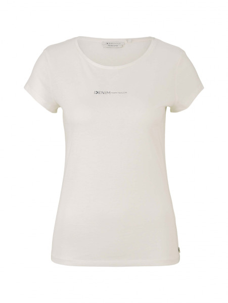 Damen Slim Fit T- Shirt mit Logo Print
