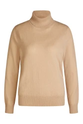 Damen Cashmere Rollkragenpullover / Beige