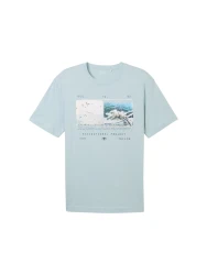 T-Shirt mit Photoprint / Blau