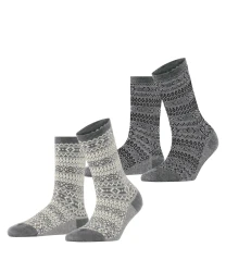 Damen Socken Sami Pattern 2-Pack / Grau