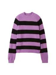 Damen Pullover mit Struktur / Violett