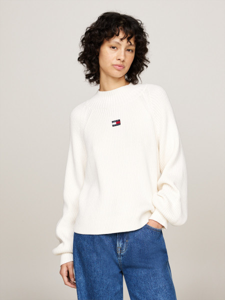 TJW BADGE MOCKNECK SWEATER