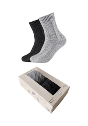 Damen Socken in einer Box 2P / Schwarz