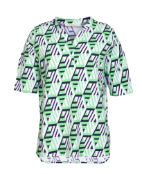 Damen Shirt Cubes Design / Grün