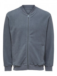 Herren Sweatjacke SLHSINTRA SWEAT JACKET W / grau